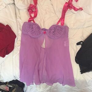 Pink Babydoll top y2k🌸🧁